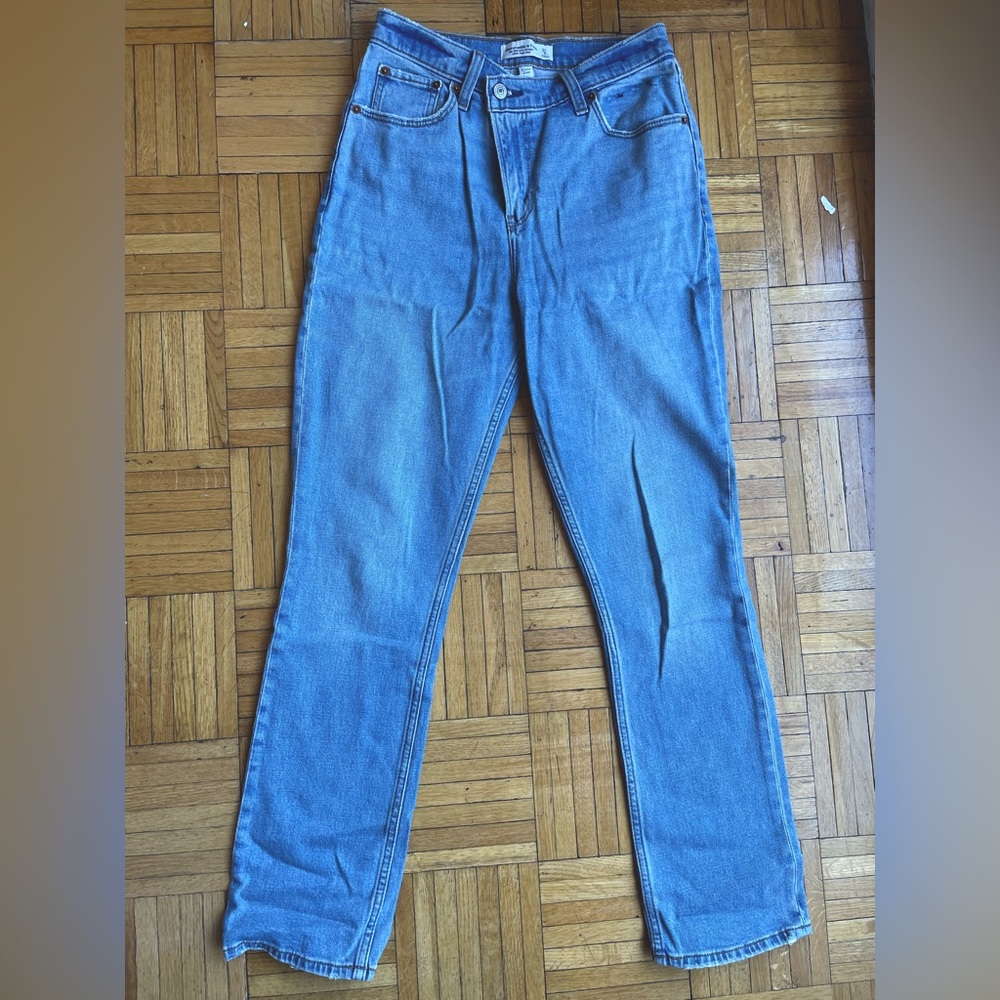 Abercrombie 90s slim straight ultra high rise curve love size 27